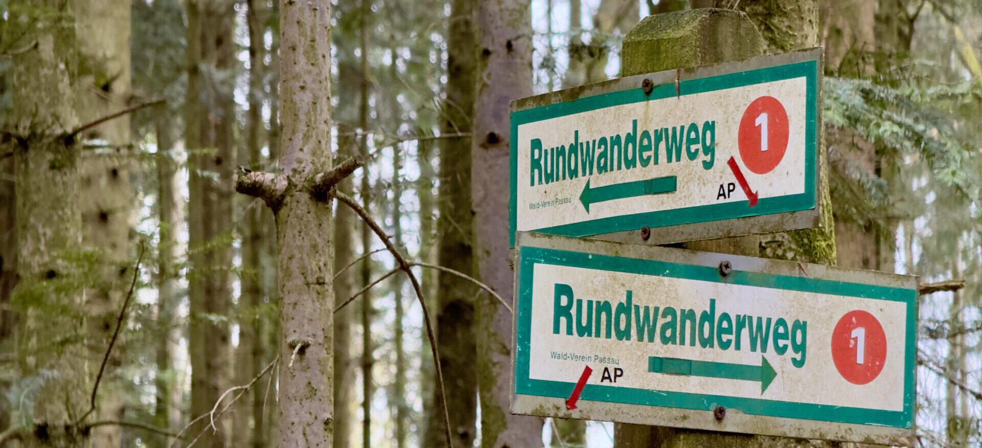 Beschilderung des Rundwegs 1
